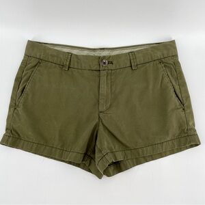 Uniqlo Women’s Chino Shorts Olive Green 100% Cotton 8